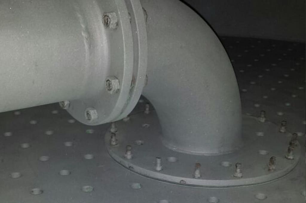 Gestrahlter Tankbehälter